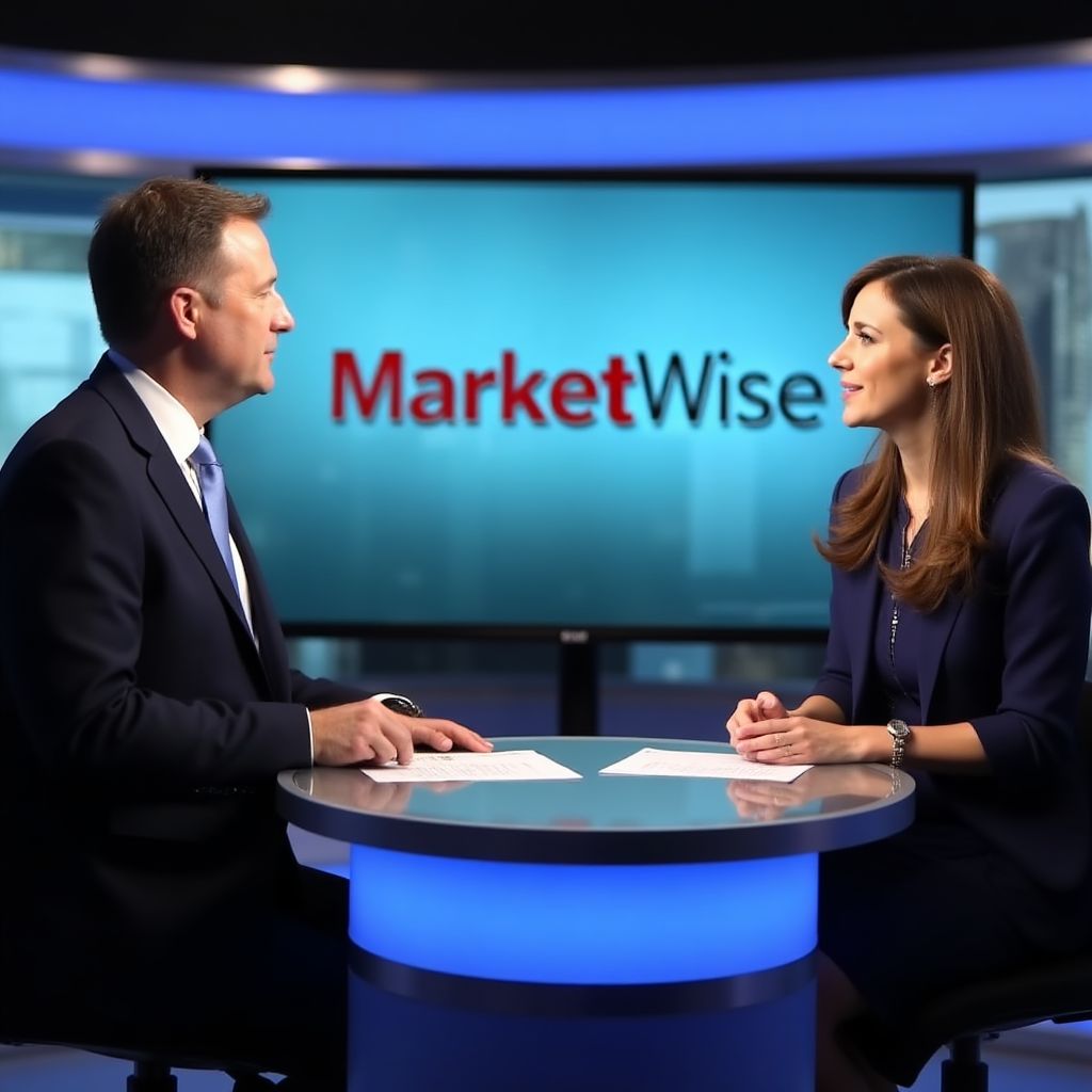 Business news interview