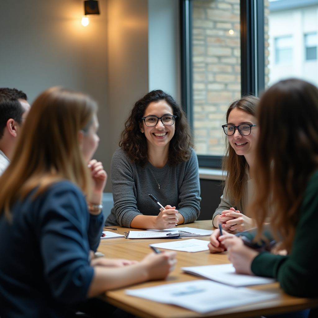 Marketing team training session